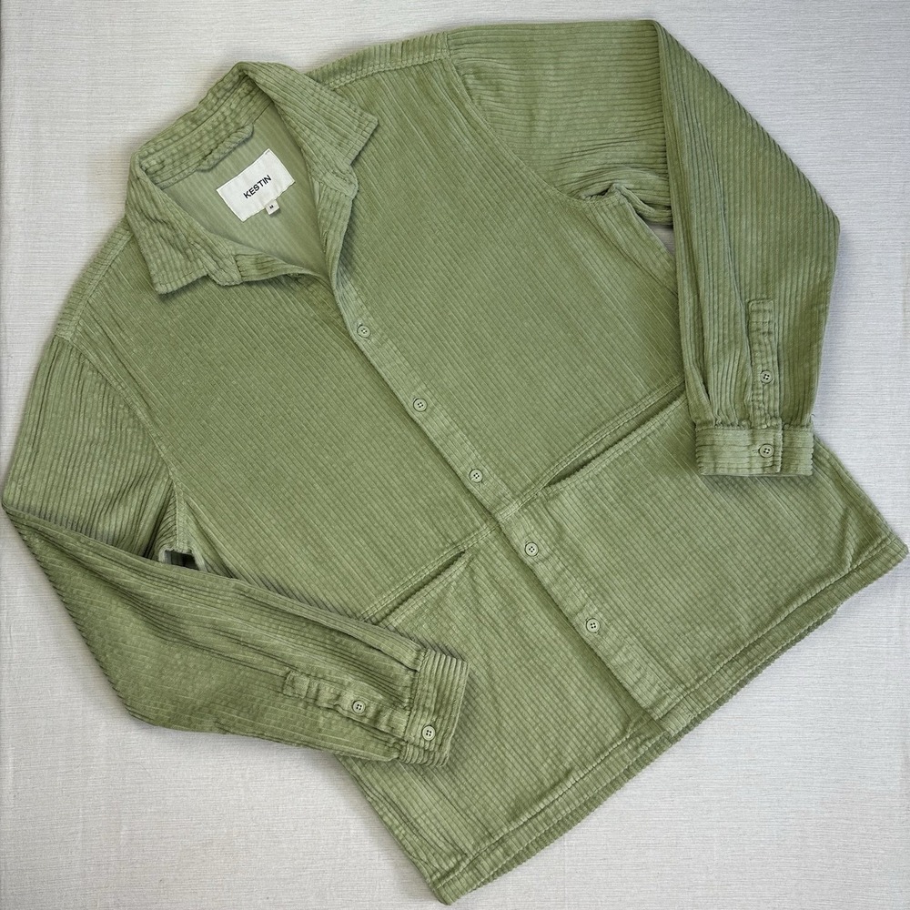 Kestin Armadale Overshirt Shacket Jacket Men Medium M Pistachio Green Designer